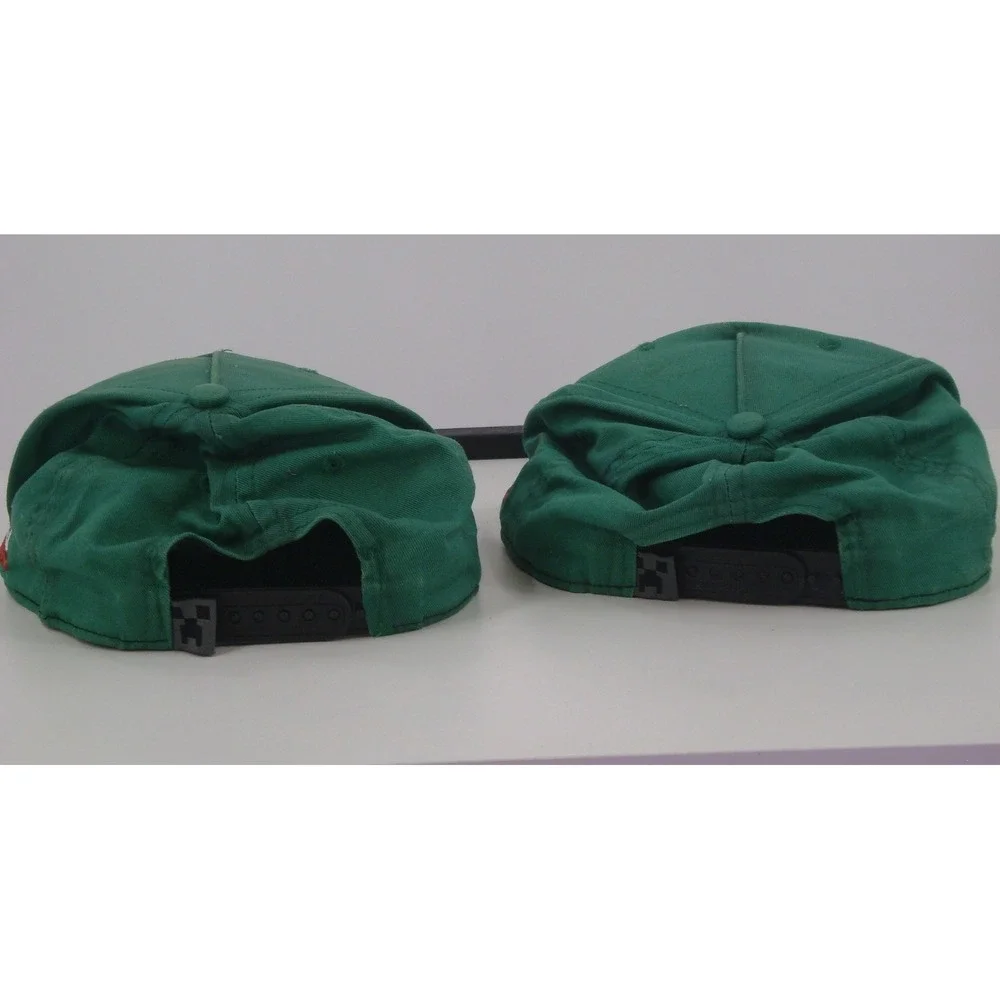 Jinx Minecraft Creeper Snapback Hat‎ Lot of 2 Green Jinx TNT Boys Adjustable